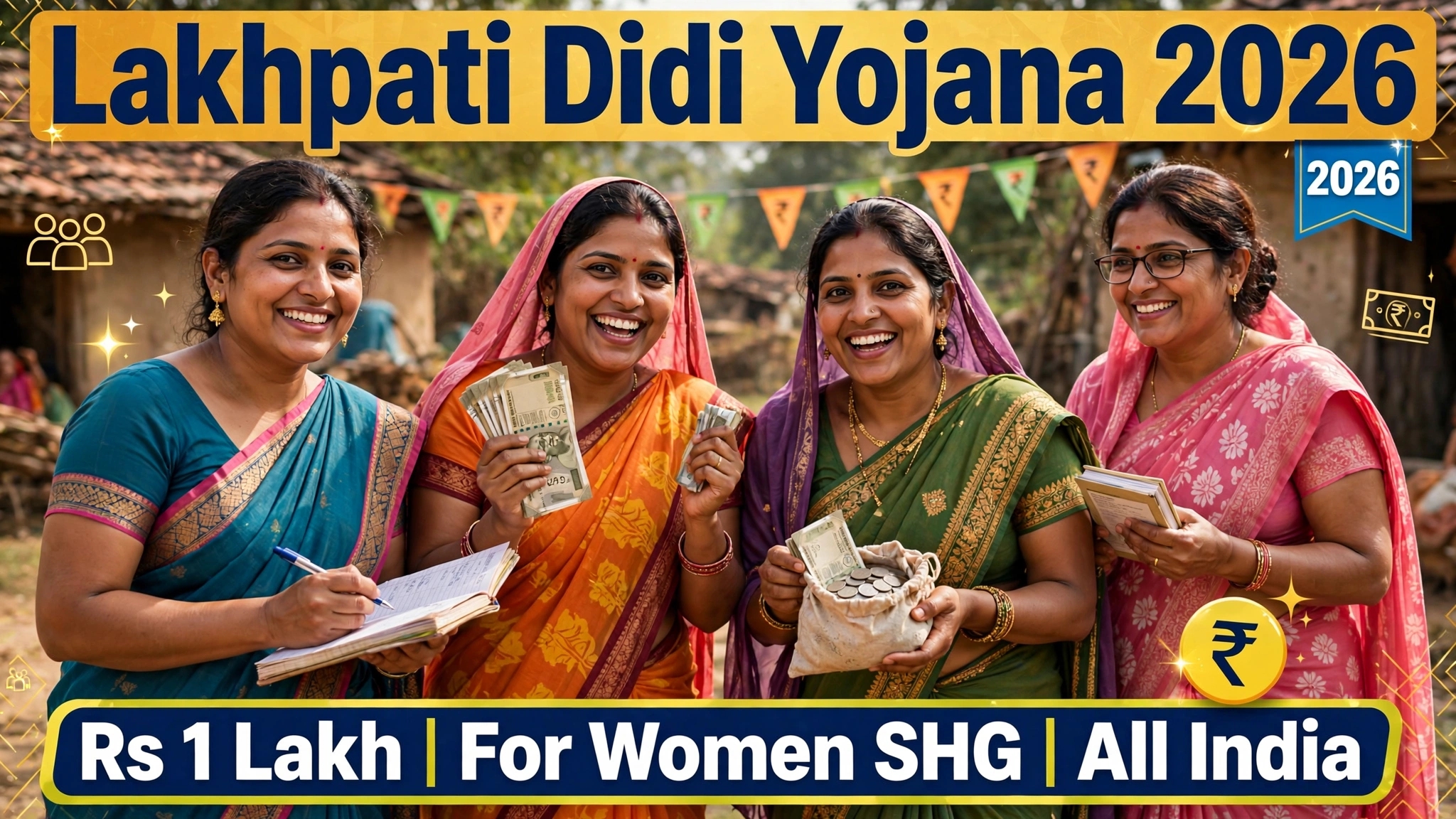 Lakhpati Didi Yojana 2026: Rs 1 Lakh to 5 Lakh for Women SHG Members All India, Apply Online
