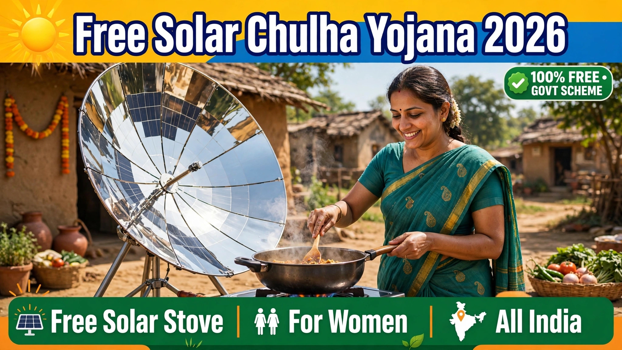 Free Solar Chulha Yojana 2026: Free Solar Stove for Women All India, Apply Online